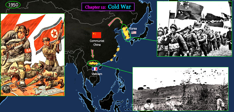Cold War and Korea, 1950s map